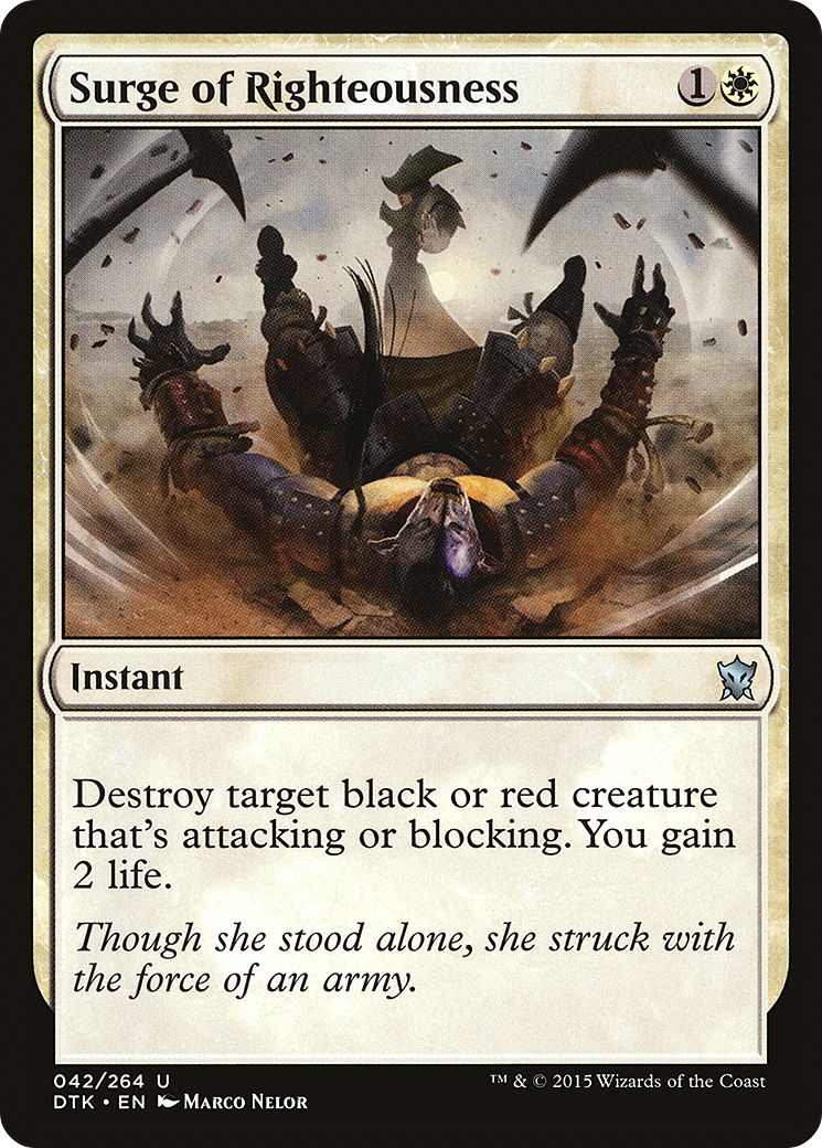 Surge of Righteousness (DTK-042) [Dragons of Tarkir] Foil MTG Single Wizards of the Coast