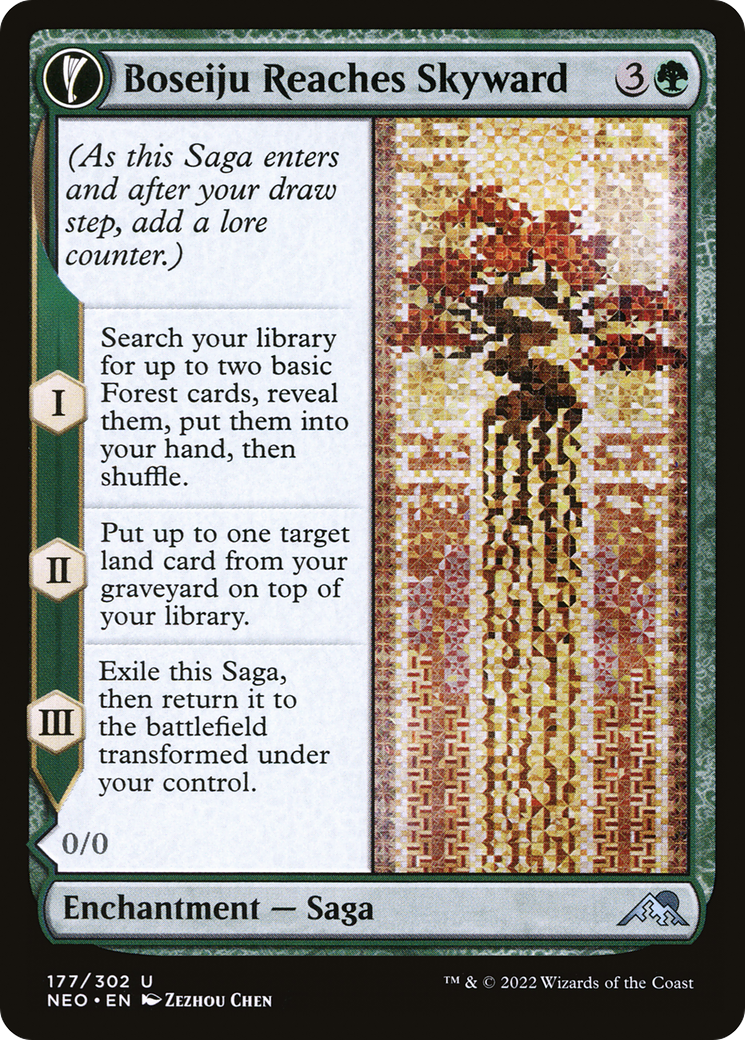 Boseiju Reaches Skyward // Branch of Boseiju (NEO-177) [Kamigawa: Neon Dynasty] MTG Single Wizards of the Coast