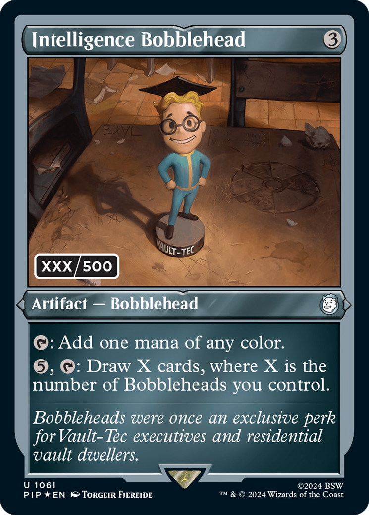 Intelligence Bobblehead (Serial Numbered) (PIP-1061) [Fallout] Foil MTG Single Wizards of the Coast