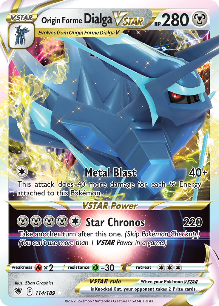 Origin Forme Dialga VSTAR (114/189) - [SWSH: Astral Radiance] Holofoil Pokemon Single Pokémon