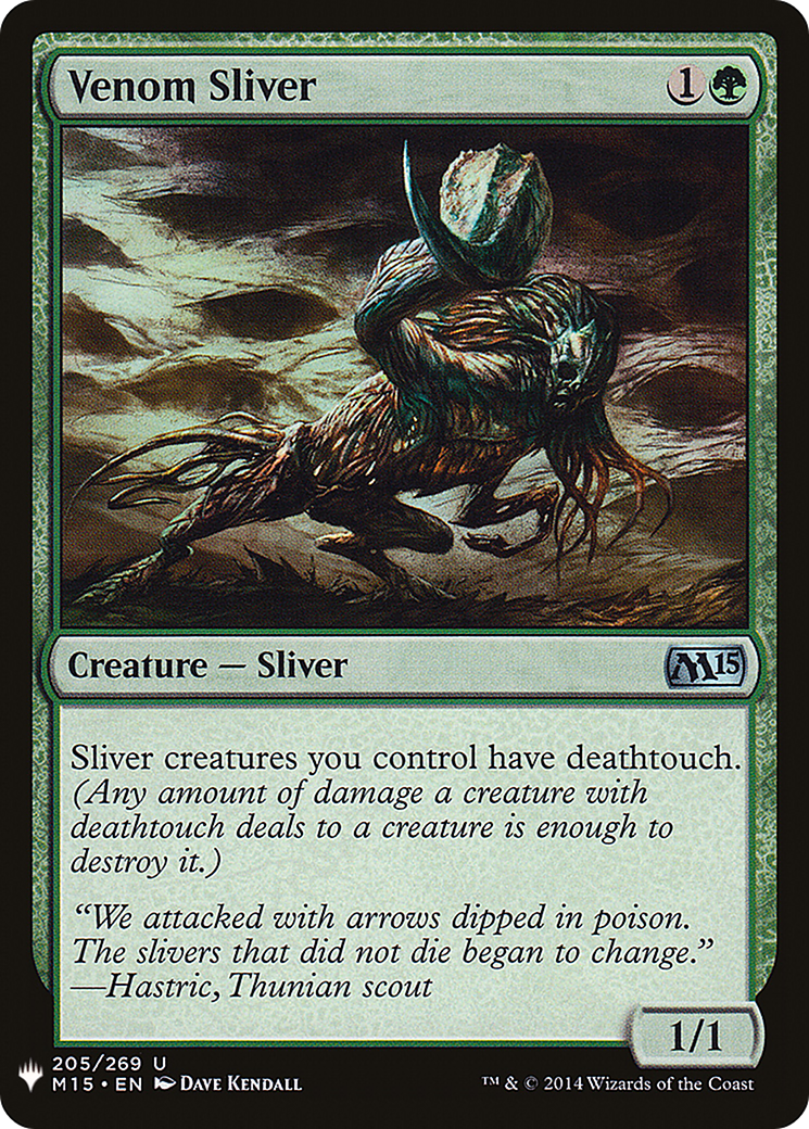 Venom Sliver (LIST-205) [Mystery Booster] The List MTG Single Wizards of the Coast