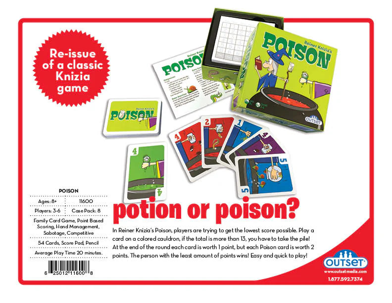 Reiner Knizia's Poison Board Games Outset   