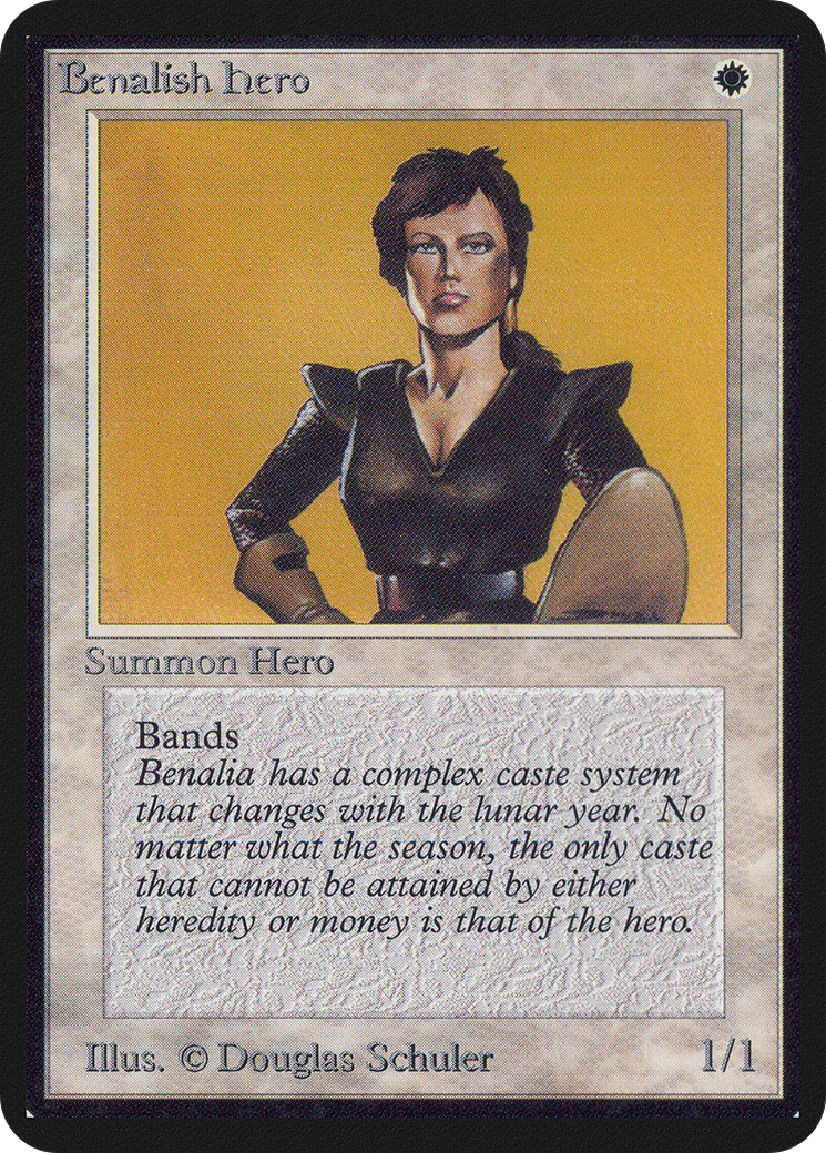 Benalish Hero (LEA-) [Oldschool] Limited Edition Alpha MTG Single Wizards of the Coast