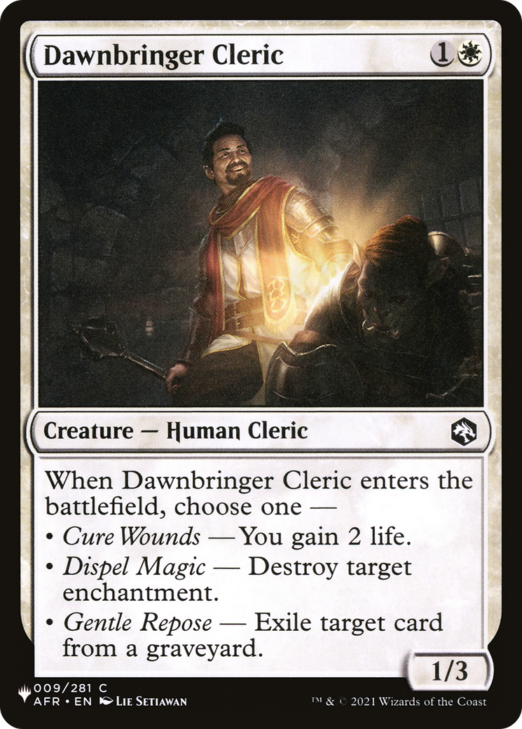 Dawnbringer Cleric (LIST-AFR-9) [Mystery Booster] The List MTG Single Wizards of the Coast