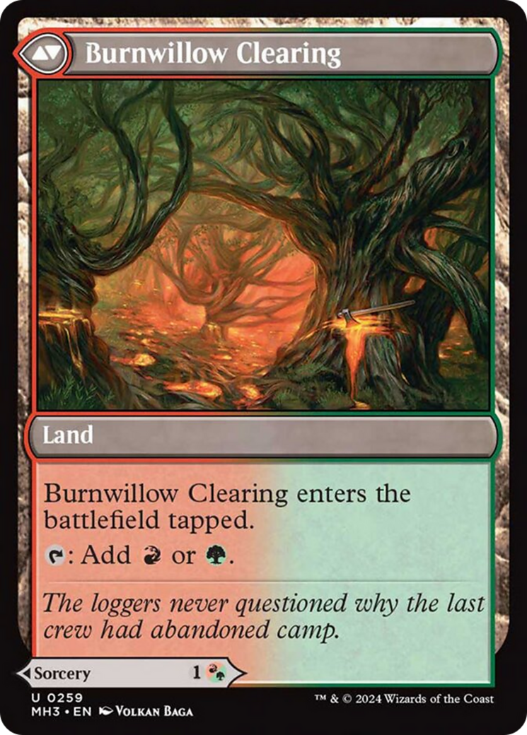 Stump Stomp // Burnwillow Clearing [Modern Horizons 3] MTG Single Magic: The Gathering   