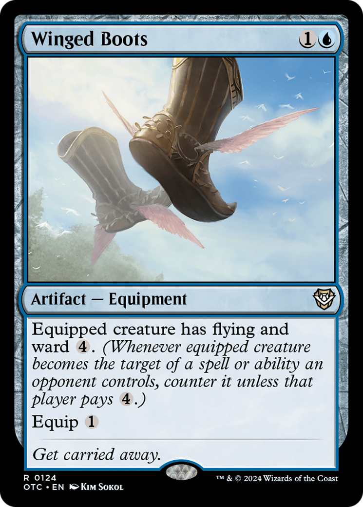 Winged Boots (OTC-124) [Outlaws of Thunder Junction Commander] MTG Single Wizards of the Coast