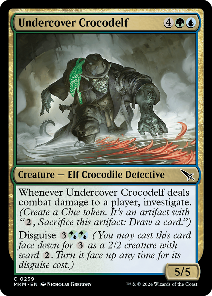 Undercover Crocodelf (b) (MKM-239) [Murders at Karlov Manor] MTG Single Murders at Karlov Manor