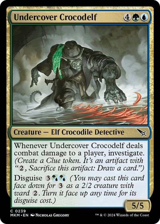 Undercover Crocodelf (b) (MKM-239) [Murders at Karlov Manor] MTG Single Murders at Karlov Manor