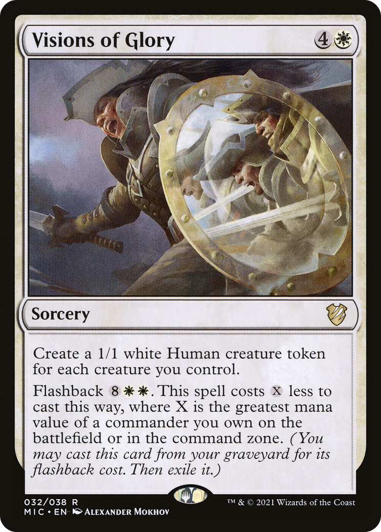Visions of Glory (MIC-032) [Midnight Hunt Commander] MTG Single Wizards of the Coast