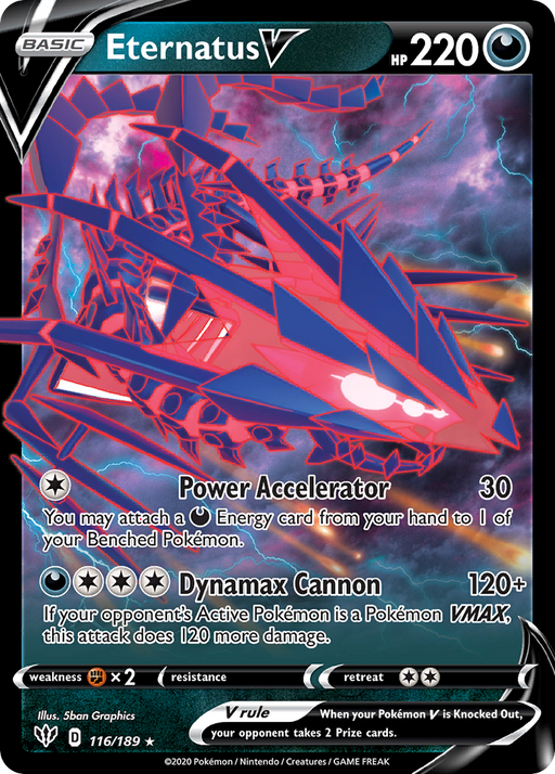 Eternatus V (116/189) - [SWSH: Darkness Ablaze] Holofoil Pokemon Single Pokémon