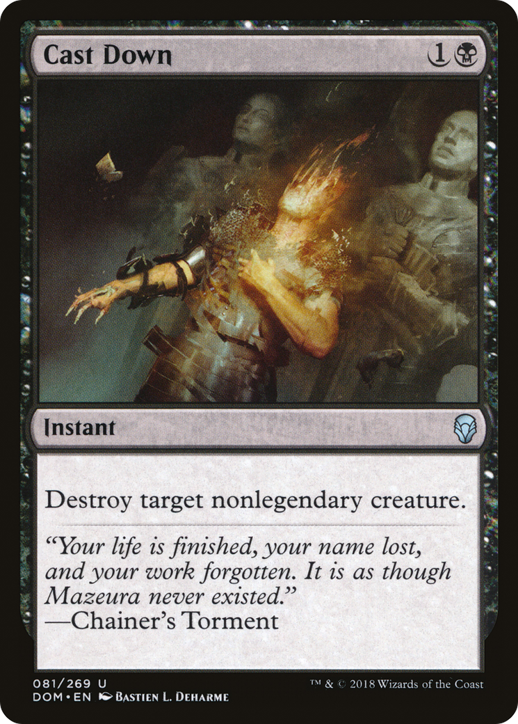 Cast Down (DOM-081) [Dominaria] Foil MTG Single Wizards of the Coast