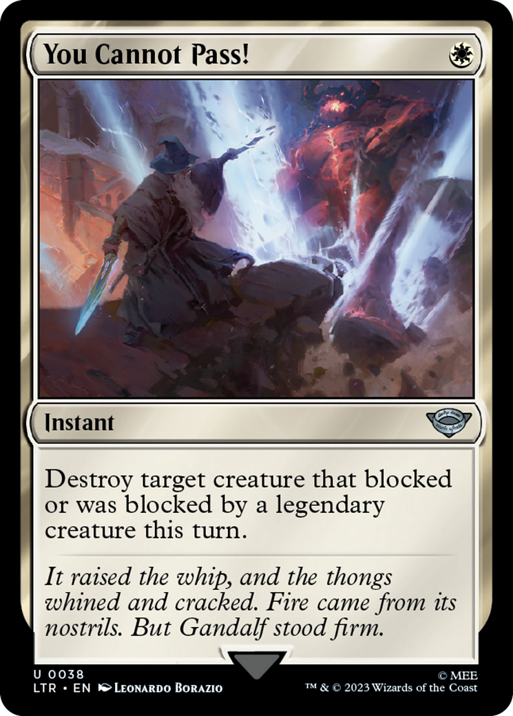 You Cannot Pass! (LTR-038) [The Lord of the Rings: Tales of Middle-earth] Foil MTG Single Wizards of the Coast