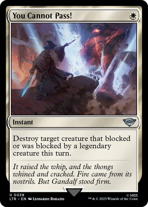 You Cannot Pass! (LTR-038) [The Lord of the Rings: Tales of Middle-earth] MTG Single Wizards of the Coast