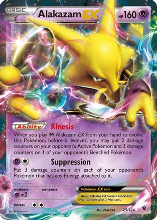 Alakazam EX (25/124) Holofoil [XY: Fates Collide] Pokemon Single Pokémon