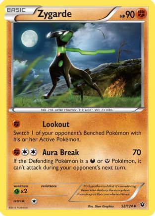 Zygarde (52/124) Reverse Holofoil [XY: Fates Collide] Pokemon Single Pokémon