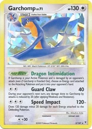 Garchomp - 5/147 (Cracked Ice Holo) () Holofoil [Misc: Deck Exclusives] Pokemon Single Pokémon