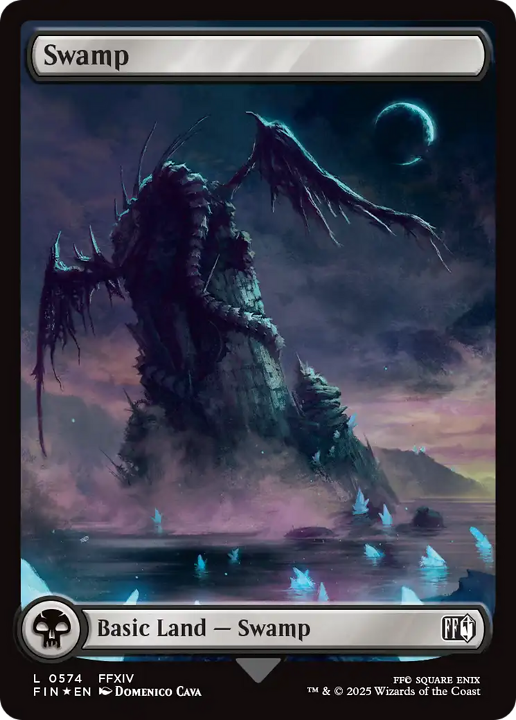 Swamp (Surge Foil) (FIN-574) [FINAL FANTASY] Foil MTG Single Wizards of the Coast
