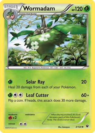 Wormadam (3) (/124) Reverse Holofoil [XY: Fates Collide] Pokemon Single Pokémon