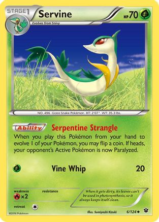 Servine (6/124) [XY: Fates Collide] Pokemon Single Pokémon