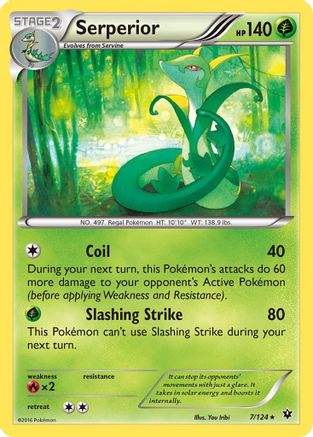 Serperior (7/124) Reverse Holofoil [XY: Fates Collide] Pokemon Single Pokémon