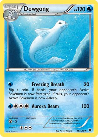 Dewgong (16/124) [XY: Fates Collide] Pokemon Single Pokémon