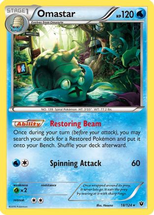 Omastar (18/124) Reverse Holofoil [XY: Fates Collide] Pokemon Single Pokémon