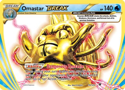Omastar BREAK (19/124) Holofoil [XY: Fates Collide] Pokemon Single Pokémon
