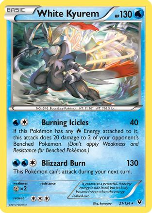 White Kyurem (21/124) Holofoil [XY: Fates Collide] Pokemon Single Pokémon