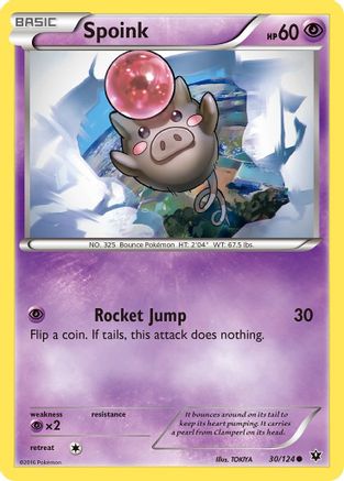 Spoink (30/124) Reverse Holofoil [XY: Fates Collide] Pokemon Single Pokémon