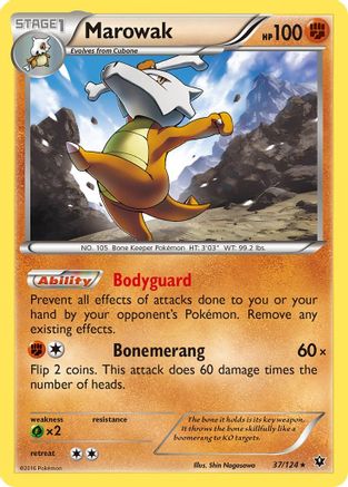 Marowak (37/124) Reverse Holofoil [XY: Fates Collide] Pokemon Single Pokémon