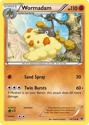Wormadam (44) (/124) Reverse Holofoil [XY: Fates Collide] Pokemon Single Pokémon