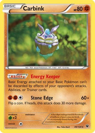 Carbink (49/124) Reverse Holofoil [XY: Fates Collide] Pokemon Single Pokémon