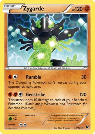 Zygarde (53) (/124) Reverse Holofoil [XY: Fates Collide] Pokemon Single Pokémon