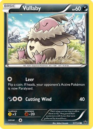 Vullaby (57/124) Reverse Holofoil [XY: Fates Collide] Pokemon Single Pokémon