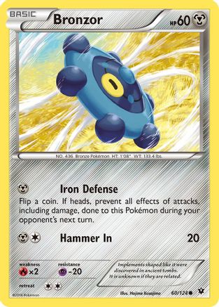 Bronzor (60/124) Reverse Holofoil [XY: Fates Collide] Pokemon Single Pokémon
