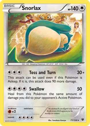 Snorlax (77/124) [XY: Fates Collide] Pokemon Single Pokémon