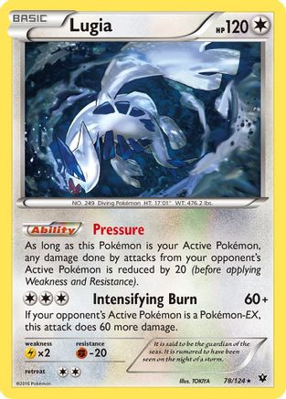 Lugia (78/124) Reverse Holofoil [XY: Fates Collide] Pokemon Single Pokémon