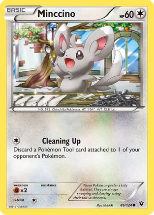 Minccino (86/124) Reverse Holofoil [XY: Fates Collide] Pokemon Single Pokémon