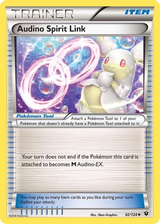 Audino Spirit Link (92/124) Reverse Holofoil [XY: Fates Collide] Pokemon Single Pokémon