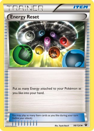 Energy Reset (98/124) Reverse Holofoil [XY: Fates Collide] Pokemon Single Pokémon