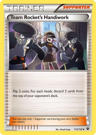 Team Rocket's Handiwork (112/124) Reverse Holofoil [XY: Fates Collide] Pokemon Single Pokémon