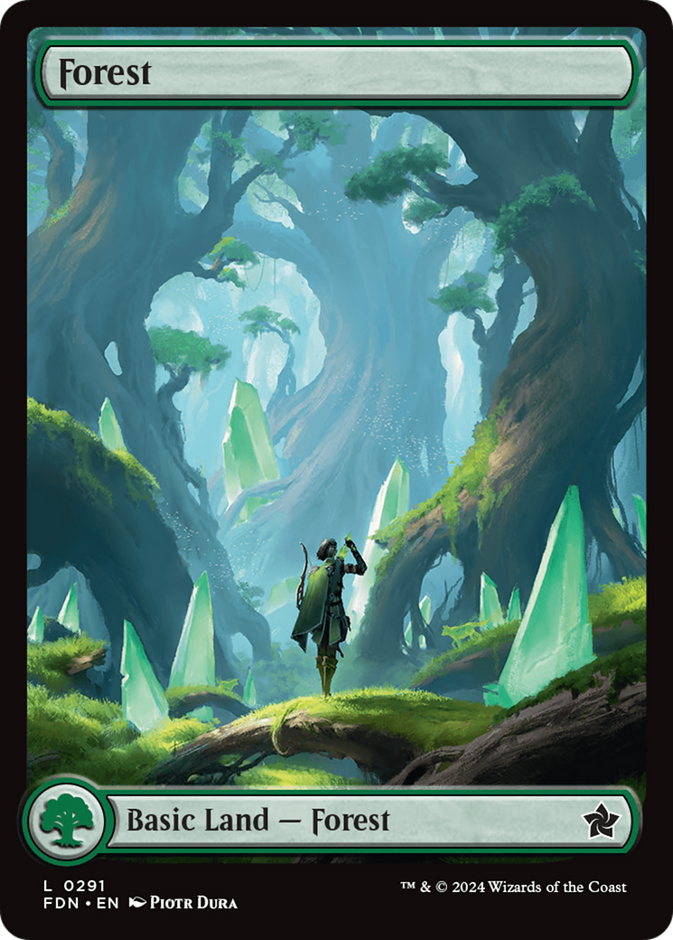 Forest (0291) (FDN-291) [Foundations] Foil MTG Single Wizards of the Coast