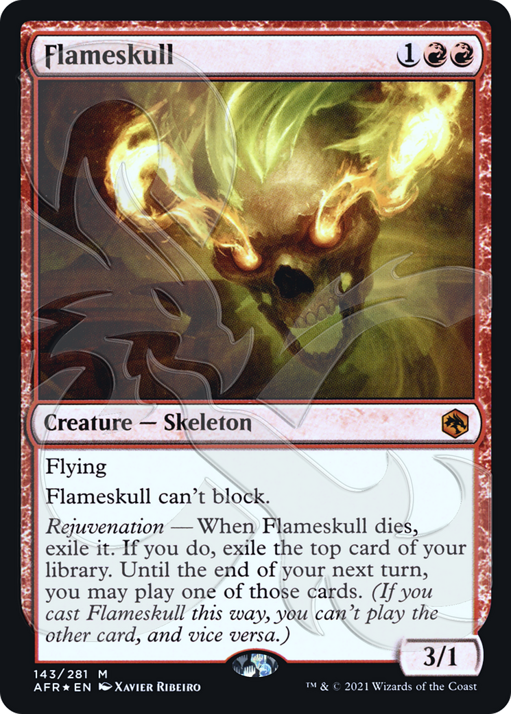 Flameskull (AFR&-143) [Adventures in the Forgotten Realms Promos] Foil MTG Single Wizards of the Coast