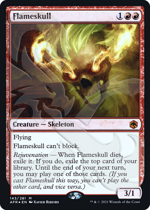 Flameskull (AFR&-143) [Adventures in the Forgotten Realms Promos] Foil MTG Single Wizards of the Coast