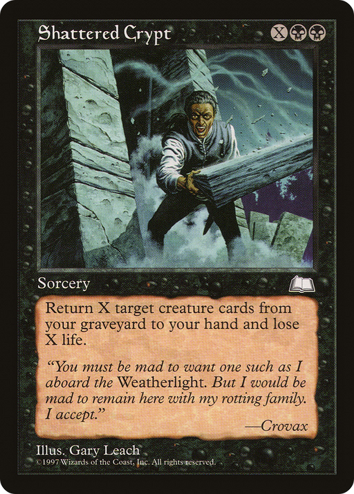 Shattered Crypt (WTH-) [Weatherlight] MTG Single Wizards of the Coast
