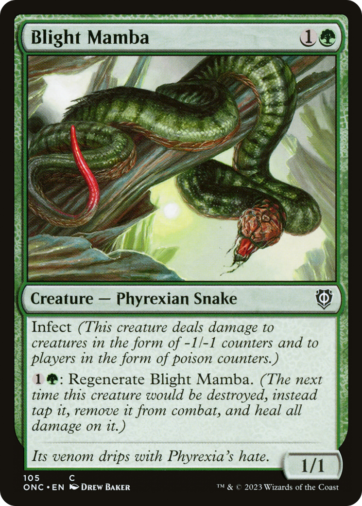 Blight Mamba (ONC-105) [Phyrexia: All Will Be One Commander] MTG Single Wizards of the Coast