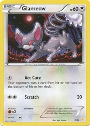 Glameow (1) () [XY: Trainer Kit Pikachu Libre & Suicune] Pokemon Single Pokémon