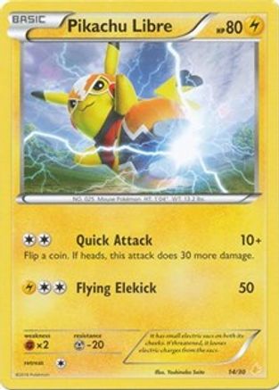Pikachu Libre (14 - Non-Holo) (14) [XY: Trainer Kit Pikachu Libre & Suicune] Pokemon Single Pokémon