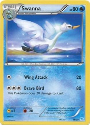 Swanna (27) () [XY: Trainer Kit Pikachu Libre & Suicune] Pokemon Single Pokémon