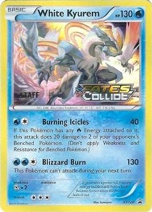 White Kyurem - XY128 (Prerelease) [Staff] () Holofoil [Promos: XY Promos] Pokemon Single Pokémon